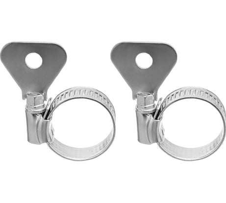 Металлические, червячные хомуты СИБРТЕХ 16-25мм, ширина 10мм, W1, с металлическим ключом, 2шт 476507