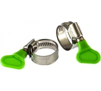 Металлические, червячные хомуты СИБРТЕХ 16-25мм, ширина 12мм, W4, с ключом, 2шт 476503