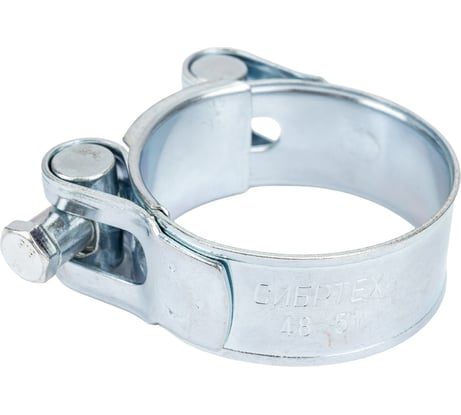 Металлические хомуты СИБРТЕХ, силовые, 48-51мм, ширина 22мм, шарнирный, W1, 2шт 47539
