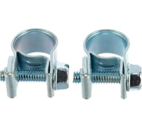 Металлические хомуты СИБРТЕХ, MINI 9-11мм, ширина 9мм,  винтовой, W1, 2шт 47502