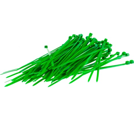 Пластиковые хомуты СИБРТЕХ, 100 * 2,5 мм, зеленые, 100 шт 45510