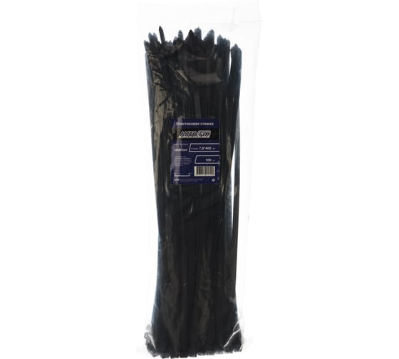 Пластиковые стяжки AutoFix 7,6x400мм черные NPC-76-400 B