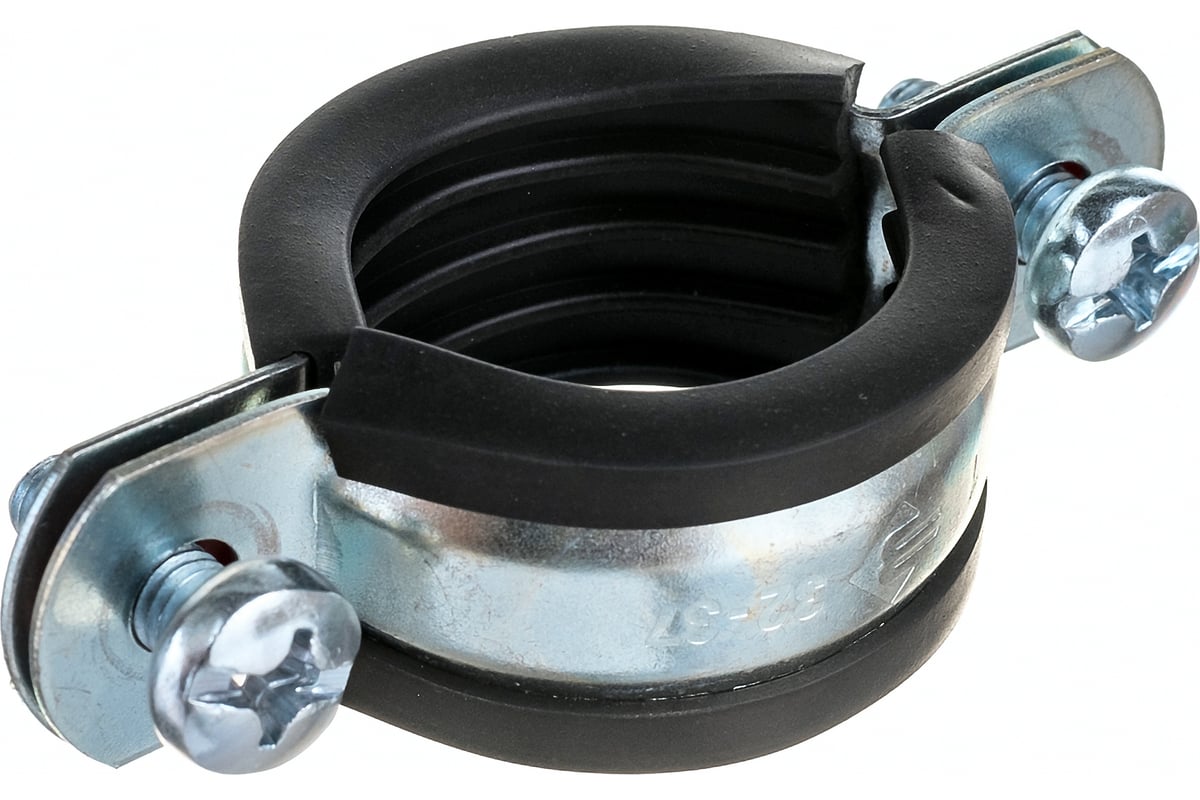 Трубный хомут с гайкой ЗУБР оцинкованный, в комплекте с сантехнической ...