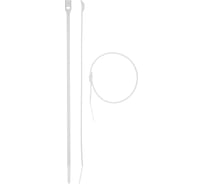 Кабельные стяжки ЗУБР КОБРА белые, с плоским замком, 3.6 х 205 мм, 50 штук, нейлоновые 30930-36-205