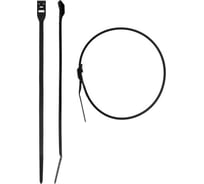 Кабельные стяжки ЗУБР КОБРА черные, с плоским замком, 3.6 х 205 мм, 50 штук, нейлоновые 30935-36-205