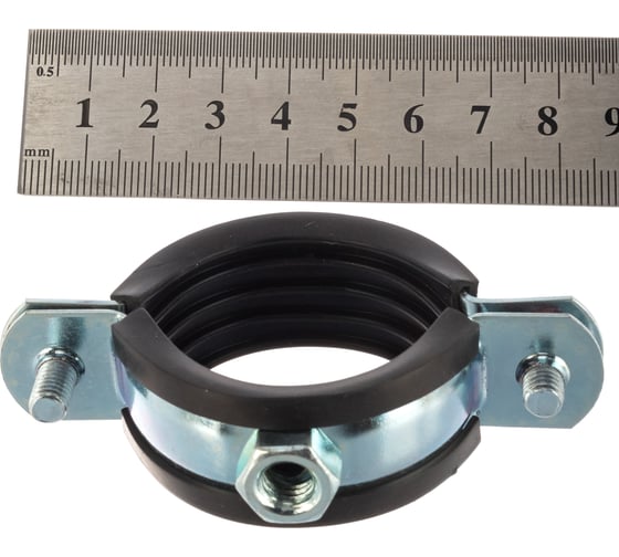 Трубный хомут с гайкой ЗУБР 1 1/4", 8 штук, оцинкованный 37850-40-45