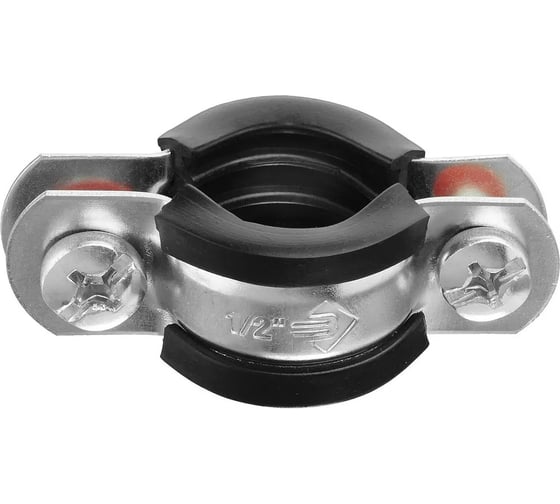 Трубный хомут с гайкой ЗУБР 1/2", 10 штук, оцинкованный 37850-20-24