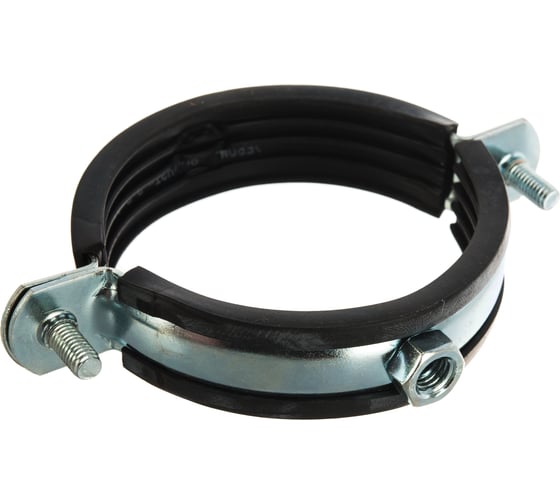 Трубный хомут с гайкой ЗУБР 2 1/2", 6шт, оцинкованный 37850-75-80