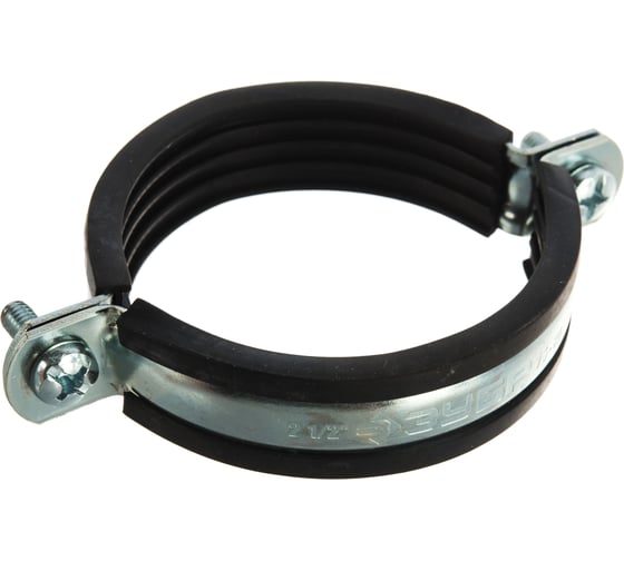 Трубный хомут с гайкой ЗУБР 2 1/2", 6шт, оцинкованный 37850-75-80