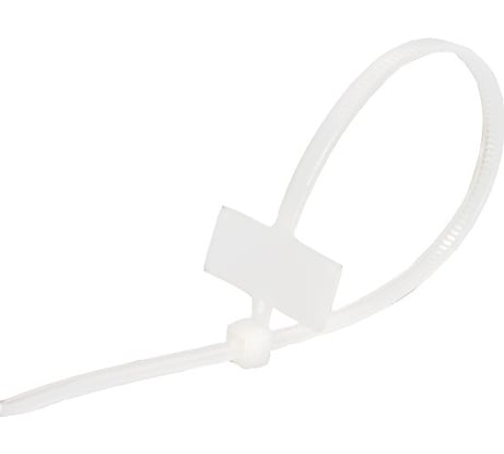 Хомут под маркер Netlink nylon 2,5x200 мм, белый, 100 шт. УТ000003108