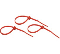 Хомут REXANT nylon 100 х 2.5 мм 25шт красный 07-0106-25