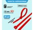Хомут REXANT nylon 100 х 2.5 мм 25шт красный 07-0106-25 3