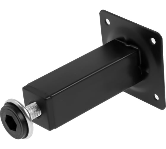 Квадратная опора ТУНДРА OKV001BL d=25x25 мм, H=100 мм, цвет черный 9371383