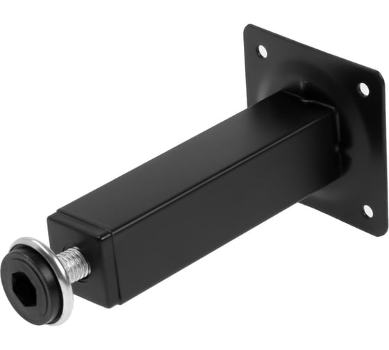 Квадратная опора ТУНДРА OKV001BL d=25x25 мм, H=120 мм, цвет черный 9371384