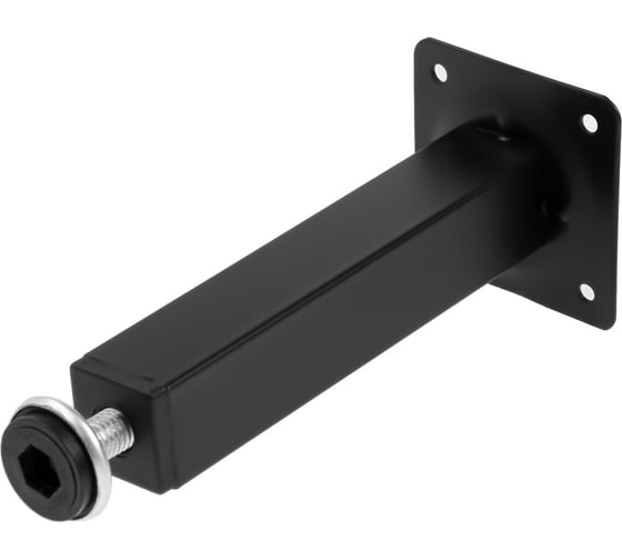Квадратная опора ТУНДРА OKV001BL d=25x25 мм, H=150 мм, цвет черный 9371385