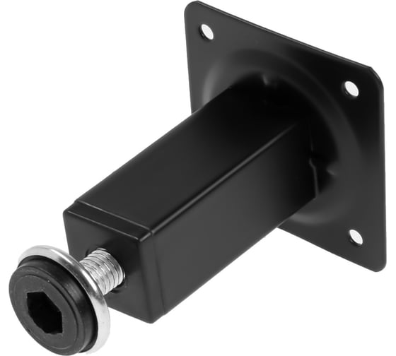 Квадратная опора ТУНДРА OKV001BL d=25x25 мм, H=80 мм, цвет черный 9371382