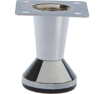 Мебельная опора ТУНДРА регулируемая, конусообразная, h=50 мм, цвет хром 3836629