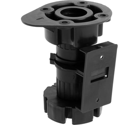 Пластиковая опора ТУНДРА регулируемая d=26, H=80-120 мм, с клипсой, черная, набор 4 шт. 9601862