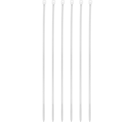 Хомуты СИБРТЕХ 150x2,5 мм, пластмассовые, белые,100 шт 45519