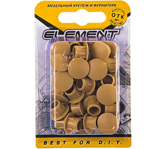 Декоративные заглушки ELEMENT 8мм бук 35 шт 020710
