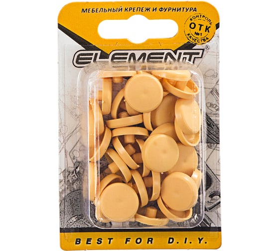 Заглушки для рамного дюбеля ELEMENT сосна 35 шт 217150