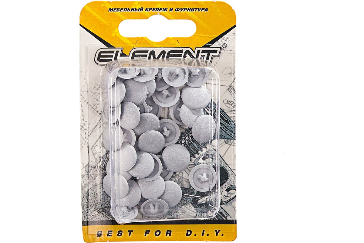 Заглушки на шуруп №2 ELEMENT светло-серый 40 шт 293150 - выгодная цена ...