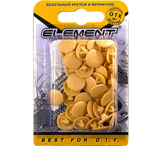 Заглушки на шуруп №3 ELEMENT бук 40 шт 018290