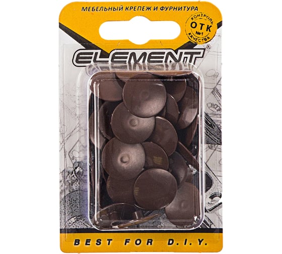 Заглушки на эксцентрик ELEMENT дуб 40 шт 114980 1