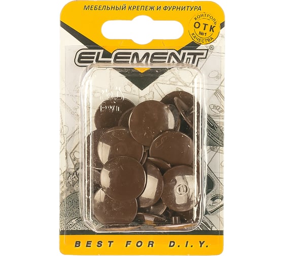 Заглушки на эксцентрик ELEMENT дуб 40 шт 114980