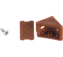 Мебельные уголки ELEMENT пластик, с шурупом, темно-бежевый, 6 шт 070400
