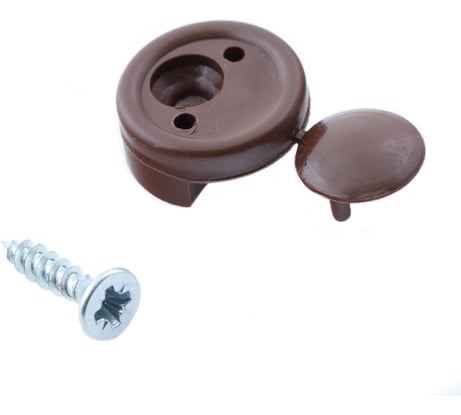 Пластмассовый зеркалодержатель ELEMENT с шурупом темно-коричневый 8 шт 011280