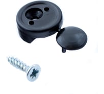 Пластмассовый зеркалодержатель ELEMENT с шурупом черный 8 шт 011260