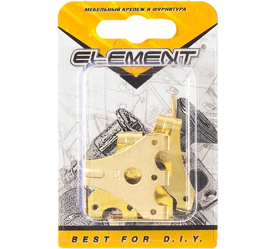 Тройной крюк для картины ELEMENT латунированный 3 шт 248850