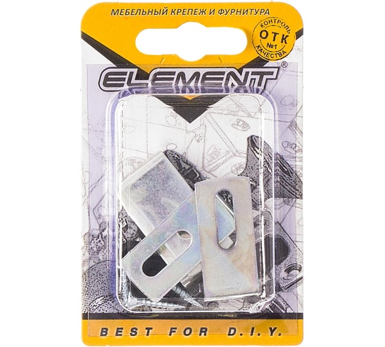 Набор ELEMENT крепление для зеркала, белый цинк 1 шт 116550