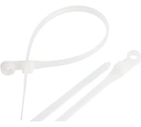 Нейлоновая неоткрывающаяся стяжка NIKOMAX 220х4,3мм, белая, уп-ка 100шт. NMC-CTN220-43-MT-WT-100