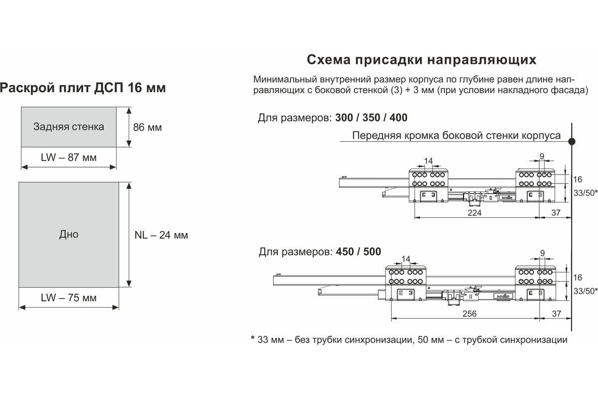 Направляющие BOYARD СТАРТ PUSH с прямыми боковинами стандартной высоты  SB28W.1/450, белые 100062 - выгодная цена, отзывы, характеристики, фото -  купить в Москве и РФ