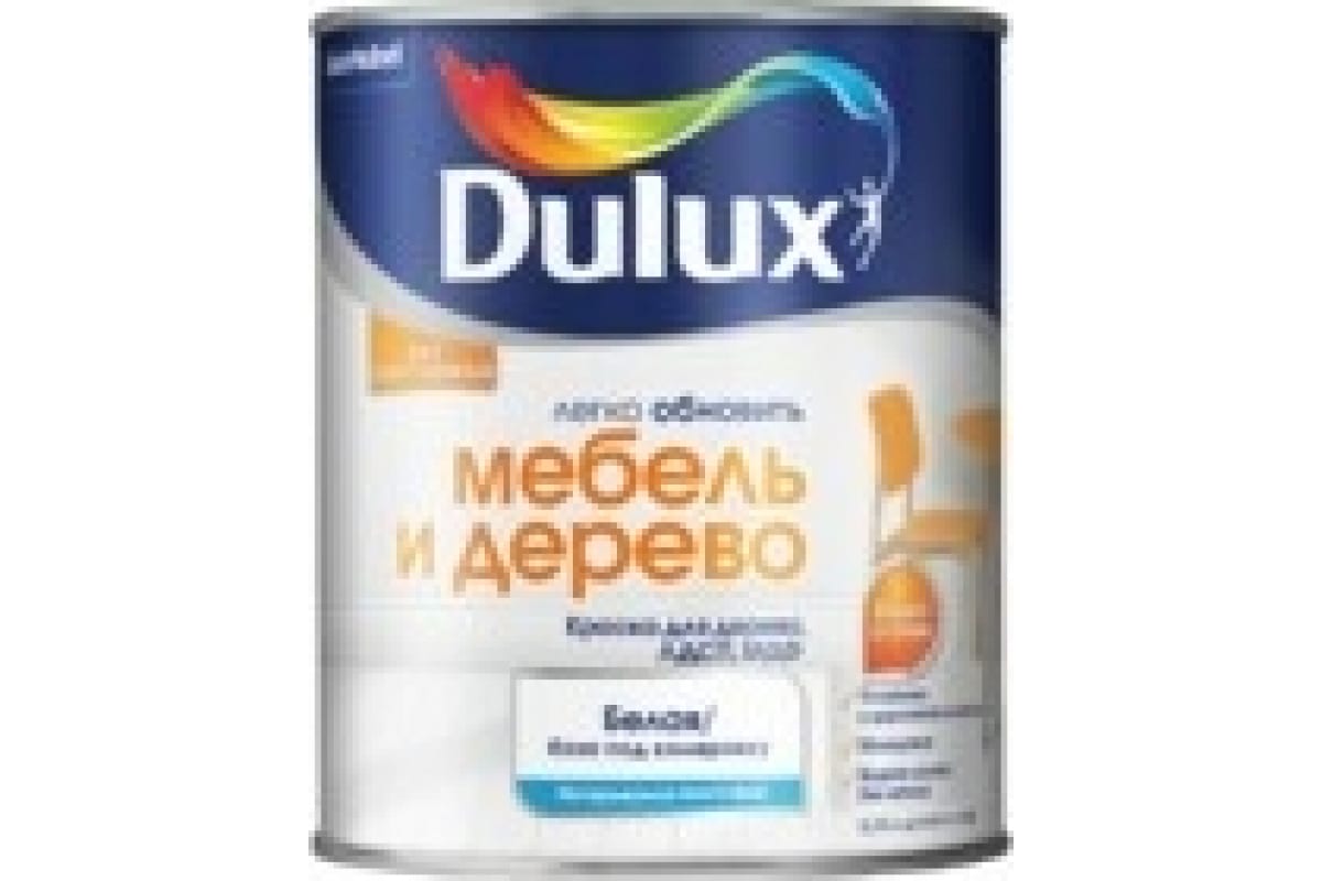 Dulux краска мебель и дерево мат bw 2л