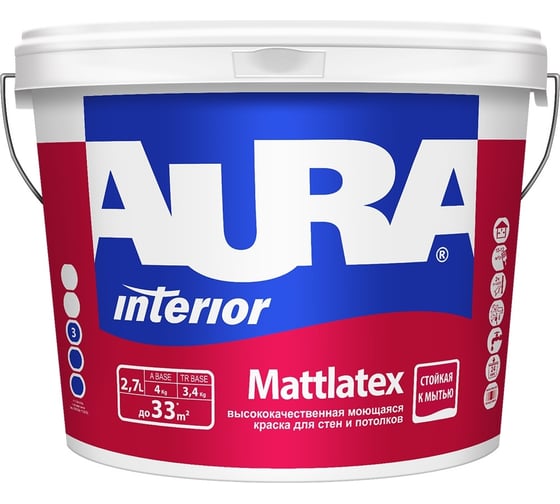 Краска Aura Mattlatex 2,7л K0339 1