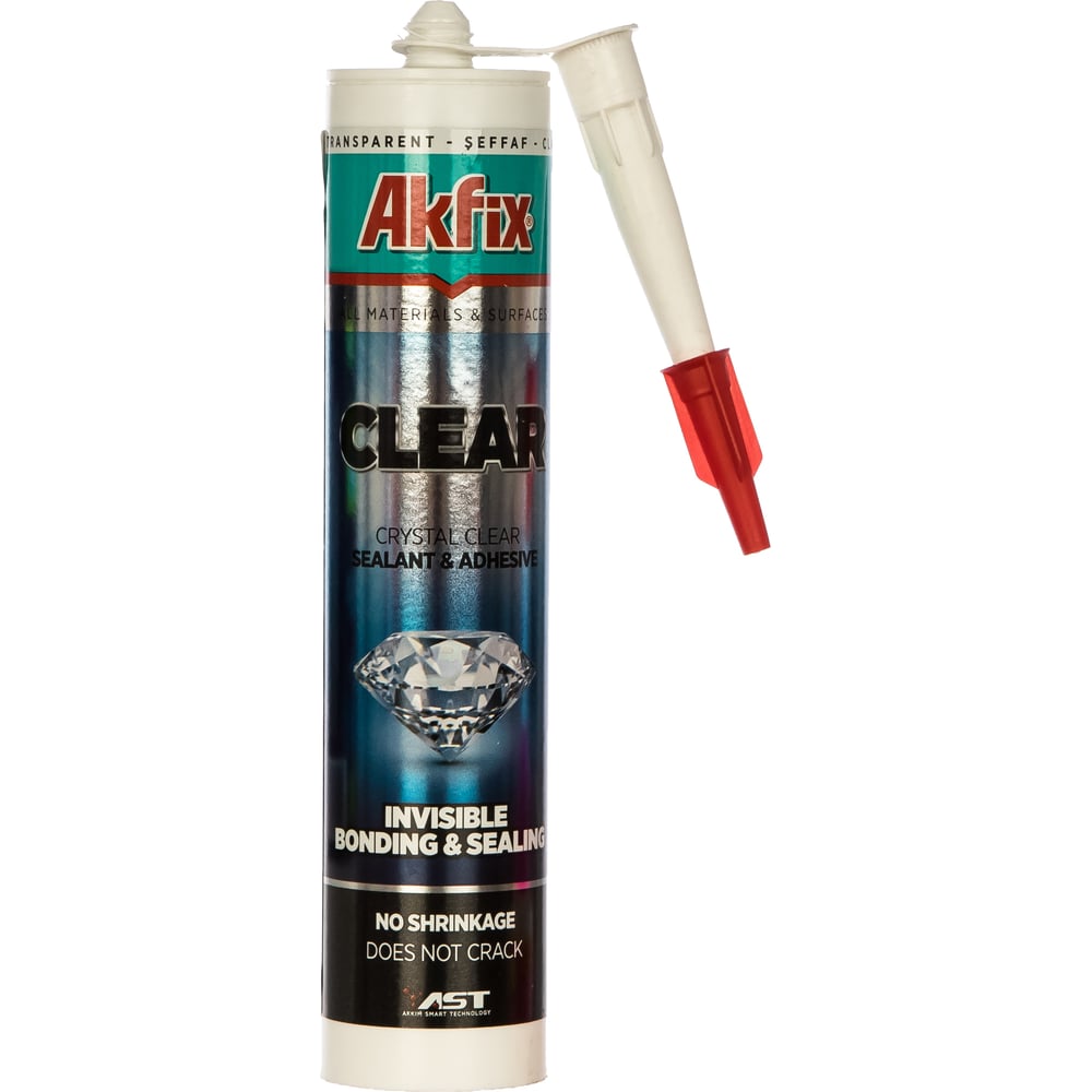 -герметик на основе MS полимера Akfix AllBond Clear 35 Шор .