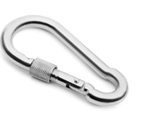 Карабин ТУНДРА krep монтажный с фиксатором, DIN5299D, 10x100 мм, оцинкованный, 1 шт. 7980393