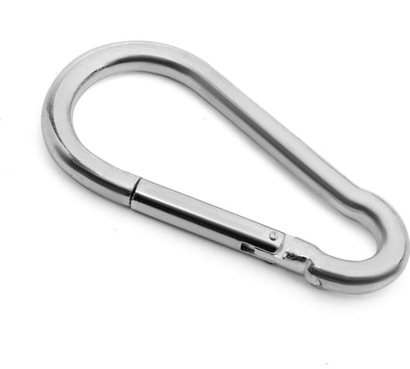 Карабин ТУНДРА krep монтажный с фиксатором, DIN5299D, 13x160 мм, оцинкованный, 1 шт. 7980395