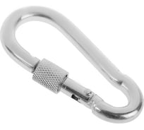 Карабин ТУНДРА krep монтажный с фиксатором, DIN5299D, 11x120 мм, оцинкованный, 1 шт. 7980394