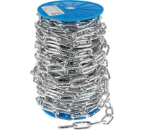 Длиннозвенная цепь ТУНДРА krep DIN763, диаметр 8 мм, сварная, оцинкованная, 30 м 2579460