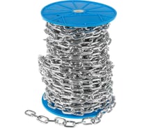 Цепь короткозвенная ТУНДРА krep DIN766, диаметр 6 мм, сварная, оцинкованная, 30 м 2579453