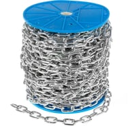 Цепь короткозвенная ТУНДРА krep DIN766, диаметр 5 мм, сварная, оцинкованная, 40 м 2579452