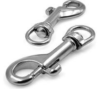 Нержавеющий карабин KREPFIELD 16 мм вертлюжный с задвижной защелкой art 8303 а4 4 шт. 8303А4КАРАБИН16ММ-4