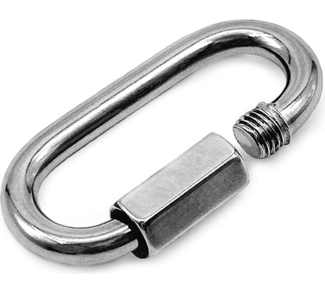 Нержавеющий карабин KREPFIELD 6 мм art 9077 а4 винтовой для соединения цепей 10 шт. 9077А4КАРАБИН6ММ-10