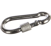 Карабин с предохранительной гайкой Метизный двор 5 мм 4 шт. 4690441031662