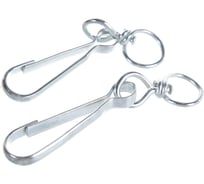 Карабин с вертлюгом Саморезик тип А 80 мм, 5 шт. KV-A-80-5