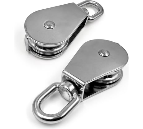 Нержавеющий такелажный блок с латунной втулкой KREPFIELD 25 мм, art 8393, а2, 2 шт. 8393А2БЛОК25ММ-2